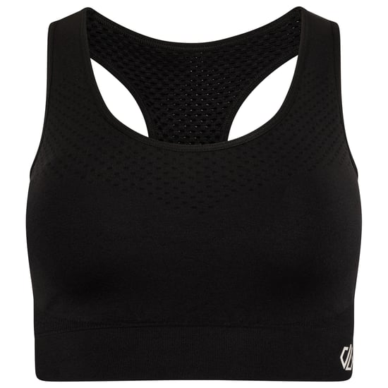 Dare 2b Womens/Ladies Dont Sweat It Sports Bra (Black/Black) - Image 1