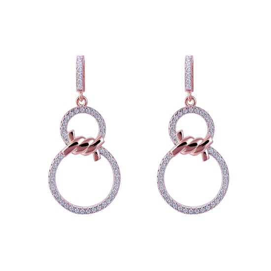Orphelia 'Aavia' Women's 925 Sterling Silver Set: Necklace + Earrings + Ring - Rose SET-7422 - Image 3