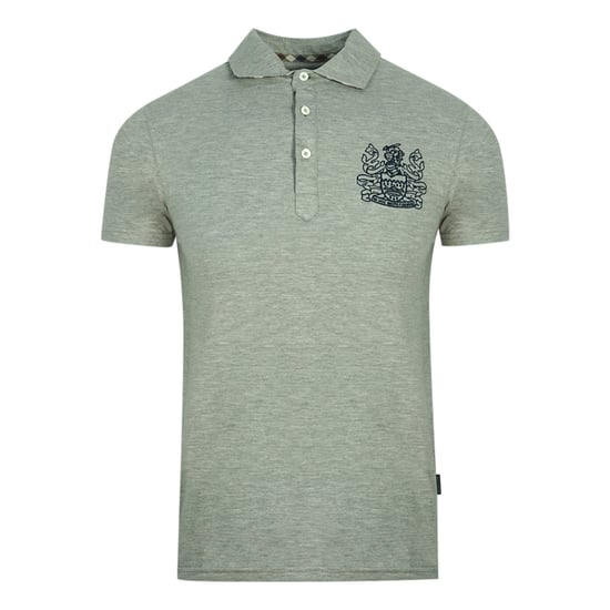 Polo gris con logo en el pecho y escudo Aldis de Aquascutum - Image 1