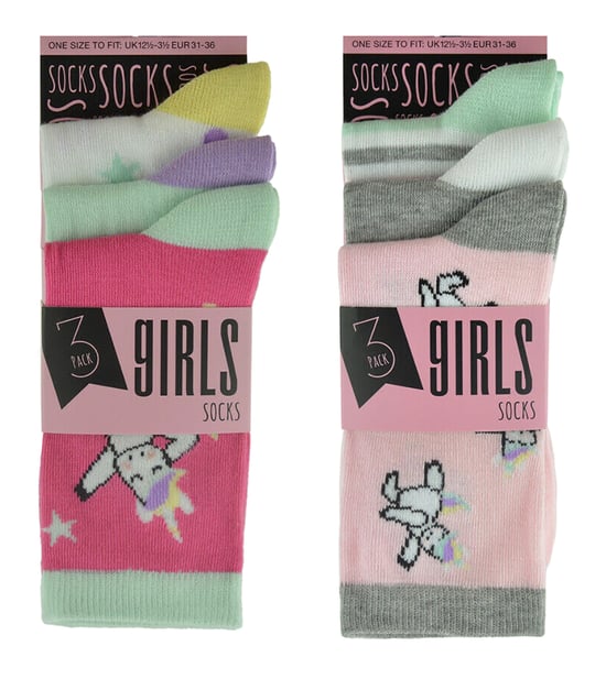 Calcetines Unicornio 6 Pares Multipack Pastel Novelty Girls - Image 2