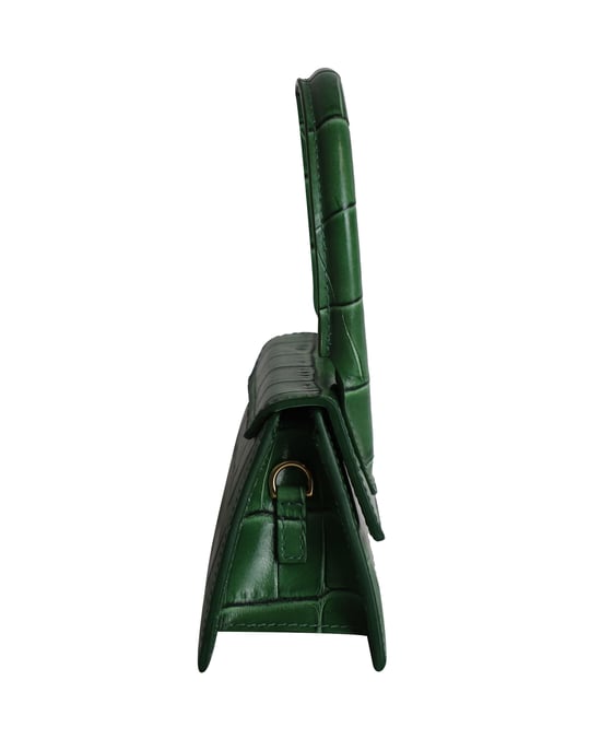 Jacquemus Croc Embossed Le Chiquito Mini Bag in Green Leather - Image 2