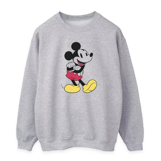 Disney Womens/Ladies Classic Mickey Mouse Sweatshirt (Heather Grey) - Image 1