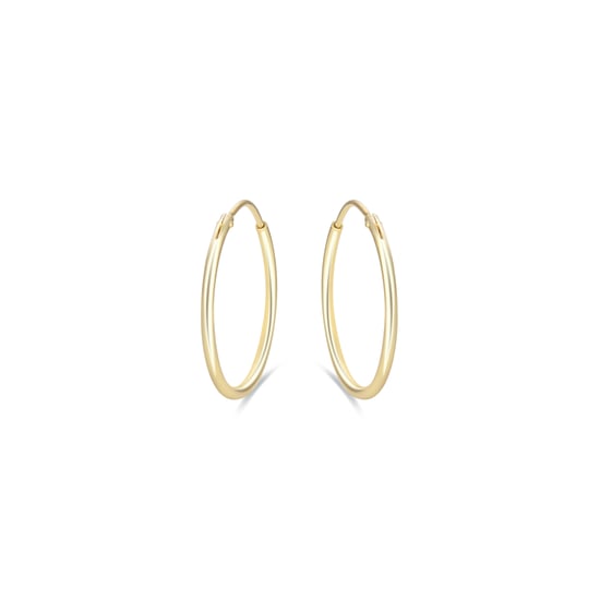Pendientes de Aros Luxenter, essential de plata de ley 925 con acabado en baño oro rosa de 18 quilates - Image 2