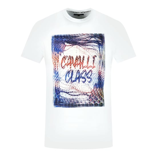 Camiseta Blanca con Logo de Caja Cavalli Class - Image 1