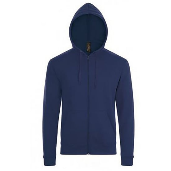SOLS Mens Stone Zip Up Plain Hoodie (French Navy) - Image 1