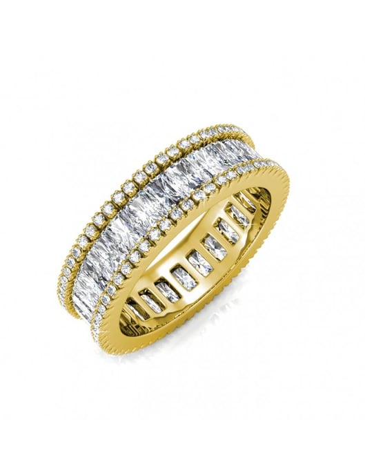 Anillo Glamour Lock - Oro y Cristal - Image 1