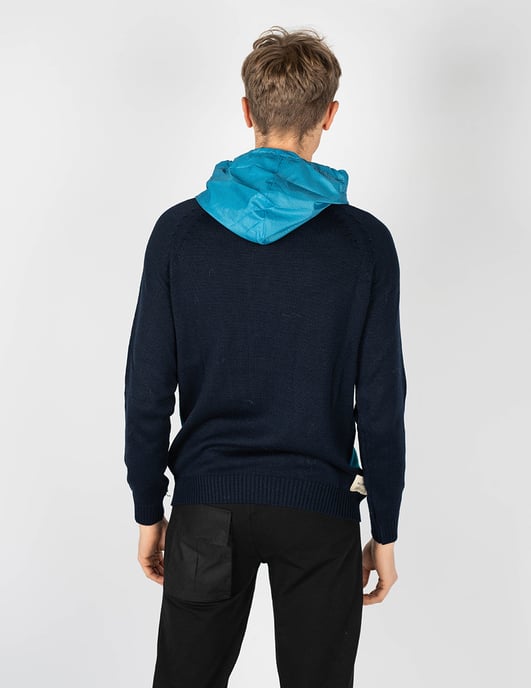 Takeshy Kurosawa Suéter With Hood del hombre azul - Image 4