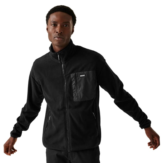 Regatta Mens Frankie Full Zip Fleece Jacket (Black) - Image 4