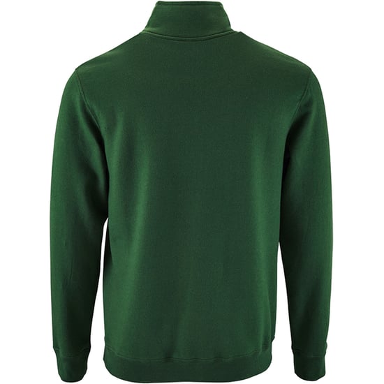 SOLS Mens Stan Contrast Zip Neck Sweatshirt (Bottle Green) - Image 2