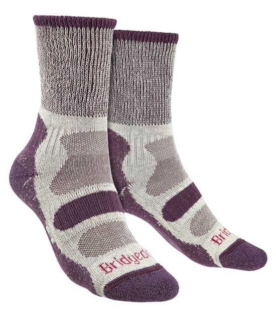 Bridgedale - Calcetines de algodón ligeros para mujer - Ciruela - Image 1