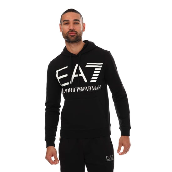 Men's Emporio Armani EA7 Large Logo hoody in Black