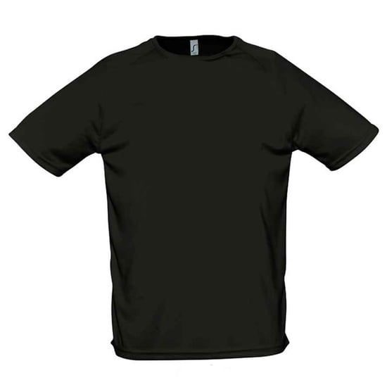 SOLS Mens Sporty Raglan T-Shirt (Black) - Image 1