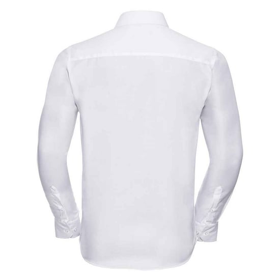 Russell Mens Ultimate Non-Iron Tailored Long-Sleeved Formal Shirt (White) - Image 2
