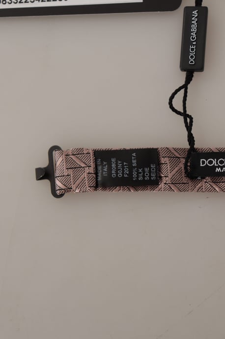 Corbata de hombre Papillon con estampado Fantasía Gris ajustable de Dolce & Gabbana - Image 3