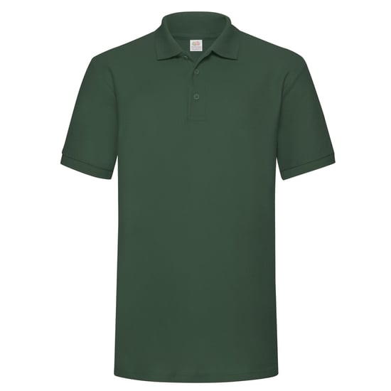 Fruit of the Loom Mens Polycotton Pique Heavy Polo Shirt (Bottle Green) - Image 1