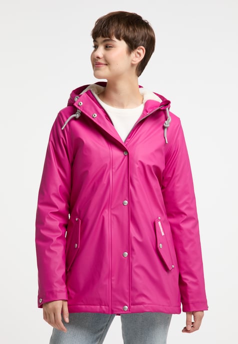 myMo rain jacket with woven fur lining keepsudry - Image 2