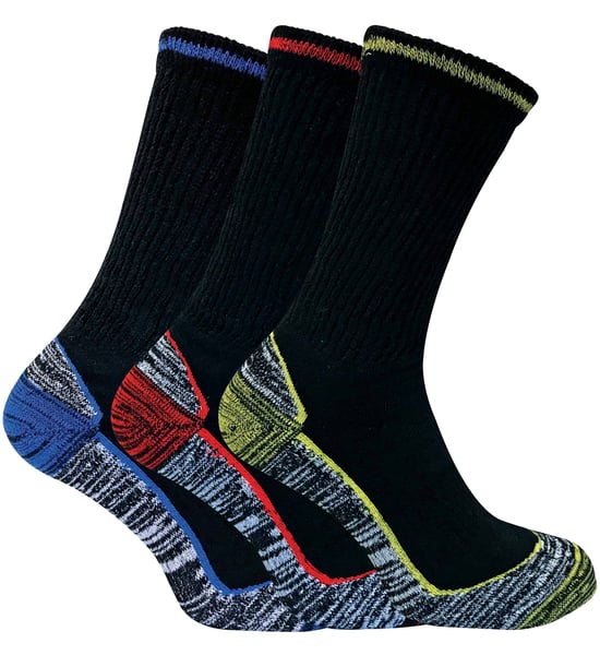 Calcetines de trabajo de bambú transpirables y resistentes para hombre para botas con puntera de acero - Image 1