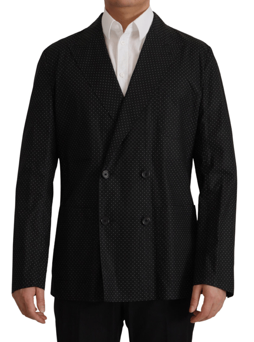 Blazer de Algodón Negro con Lunares de Dolce & Gabbana para Hombre - Image 1