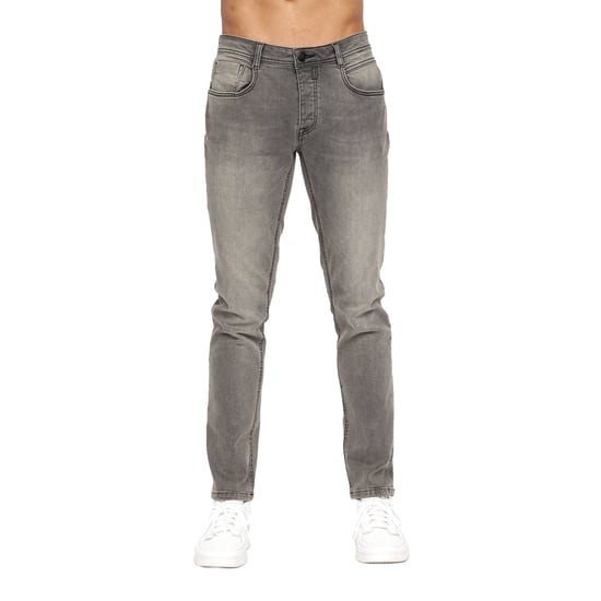 Crosshatch Mens Malcolm Slim Jeans (Light Grey Wash) - Image 6