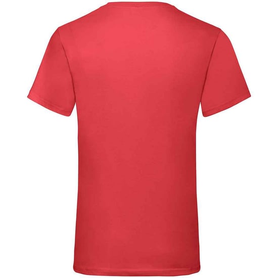 Fruit of the Loom Mens Value V Neck T-Shirt (Red) - Image 2