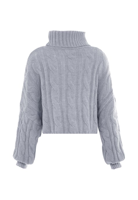Mymo Turtleneck pullover women light grey melange - Image 2