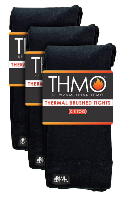 3 Pair Multipack Ladies Thermal Tights | THMO | Leotardos Forrados de Vellón para Mujer - Negro - Image 2
