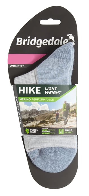 Bridgedale - Calcetines Merino Senderismo Mujer - Gris / Azul Ahumado - Image 2