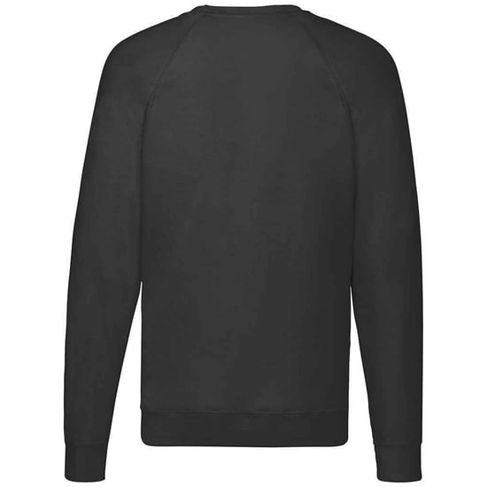 Fruit of the Loom Unisex Adult Lightweight Raglan Sweatshirt (Black) - Image 2