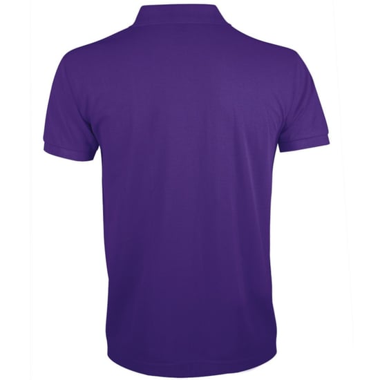 SOLs Mens Prime Pique Plain Short Sleeve Polo Shirt (Dark Purple) - Image 2