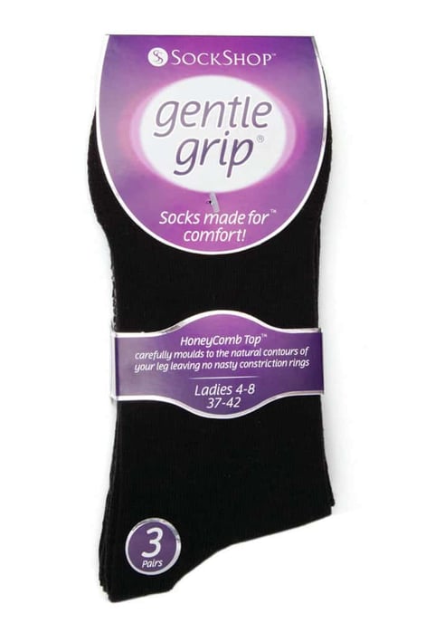 Gentle Grip - 6 Pares Calcetines No Elásticos Gentle Grip - GG67 Negro - Image 2