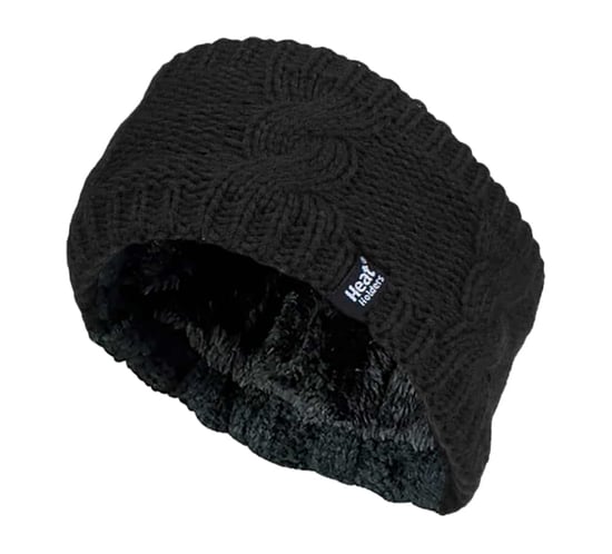 Diadema térmica de invierno con forro polar de punto por cable para mujer - Image 1