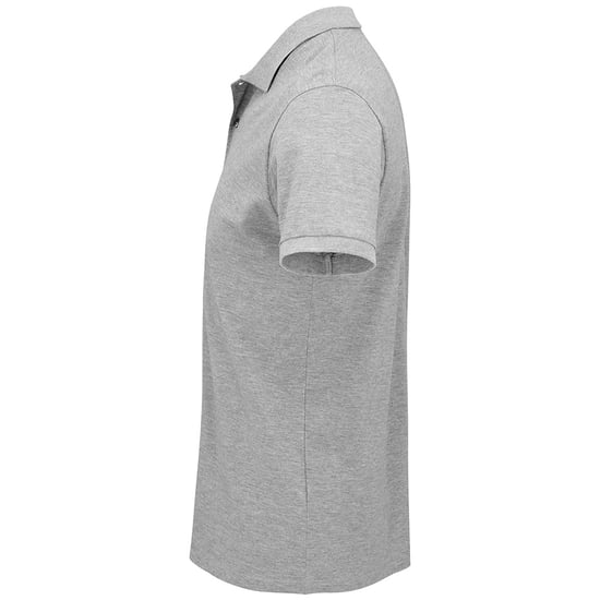 SOLS Mens Planet Pique Organic Polo Shirt (Grey Marl) - Image 3