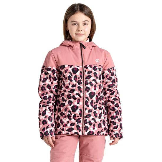 Dare 2B Childrens/Kids Liftie Cheetah Print Ski Jacket (Dusty Rose)