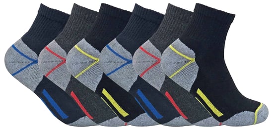 Calcetines de trabajo para hombre de algodón acolchado y corte bajo para botas con puntera de acero - Image 1