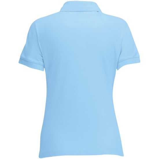 Fruit Of The Loom Womens Lady-Fit 65/35 Short Sleeve Polo Shirt (Sky Blue) - Image 2