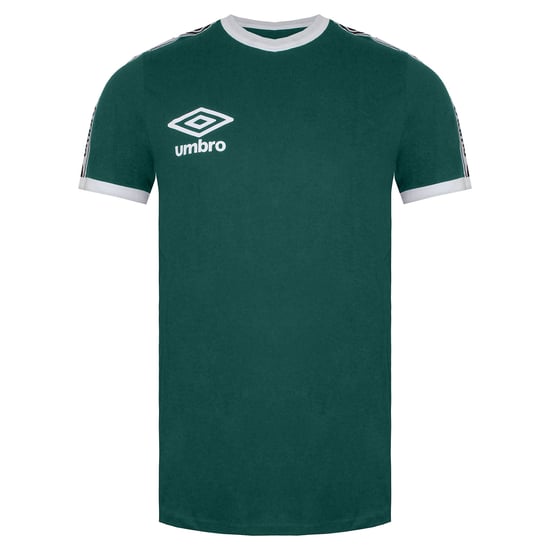 Camiseta Umbro Ringer Hombre Verde/Blanco - Image 1