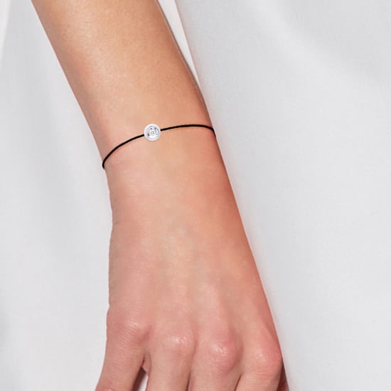 DIADEMA - Bracelet - Black Nylon and Real Diamond