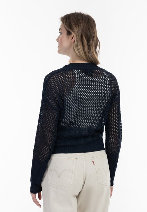 DreiMaster Vintage Wide Mesh Cardigan - Image 4