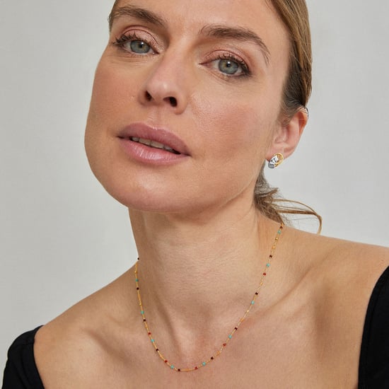 Luxenter Multicolour Hydrothermal Quartz necklace finished in 18K yellow gold - Nespo