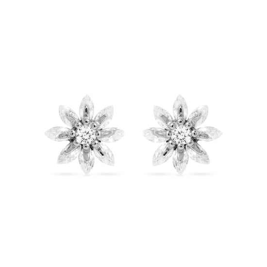 Luxenter aul earrings in 925 sterling silver and shiny rhodium-plated zirconia finish