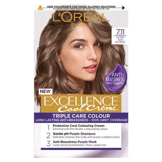 L'Oreal Paris Excellence Creme Permanent Hair Dye, 7.11 Ultra Ash Blonde