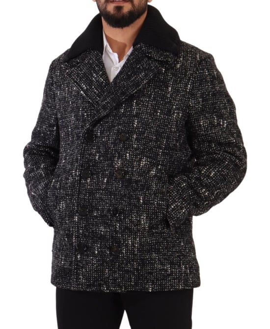 Abrigo de lana negro de doble botonadura de Dolce & Gabbana para hombre - Image 5