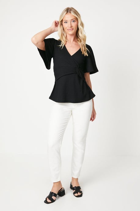 Angel Sleeve Knot Detail Top