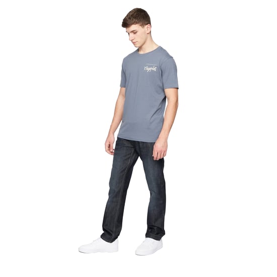 Crosshatch Mens New Techno Denim Embossed Jeans (Dark Wash) - Image 4
