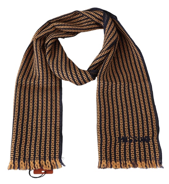 Missoni Men's Orange 100% Wool Patterned Unisex Neck Wrap Shawl Scarf - Image 3