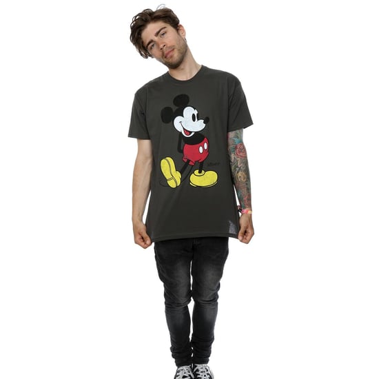 Disney Mens Mickey Mouse Classic Kick T-Shirt (Light Graphite) - Image 2