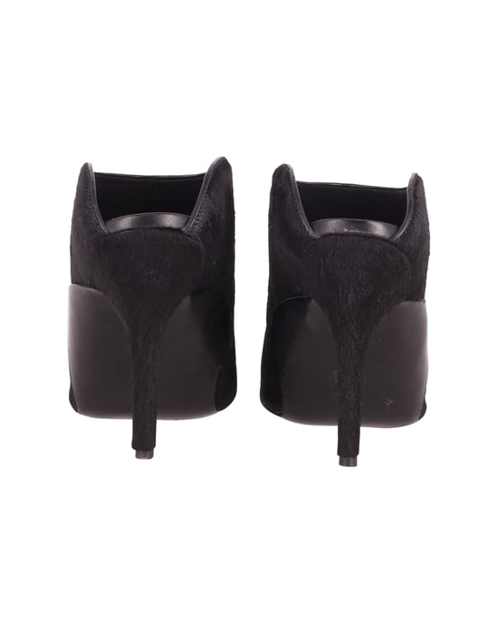 Alexander Wang Miranda Pony Mules in Black Wool - Image 4