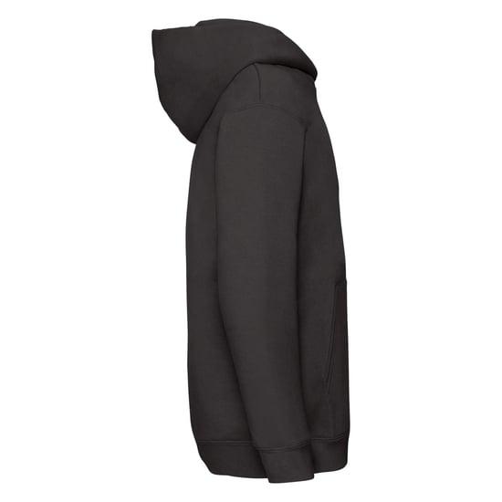 Fruit Of The Loom Kids Unisex Premium 70/30 Hooded Sweatshirt / Hoodie (Black) - Image 3
