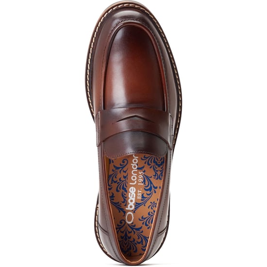 Base London Ivey Leather Men's Burnt Brown Loafers - Image 4