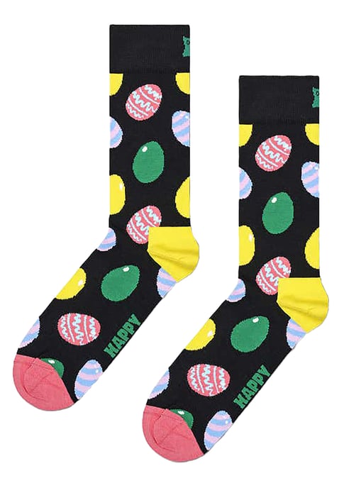 Happy Socks - Calcetines Huevo | Novedad Calcetines Divertidos Estampados Huevo | Calcetines Regalo - Negro - Image 2